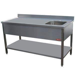 Stålbord 1 vask højre 400X400XH275